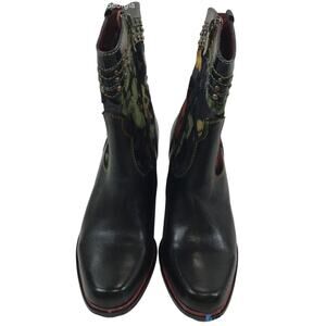 L'Artiste 'Happytime' Zip Leather Boots Black Multi Women's Size 37 (6.5/7)